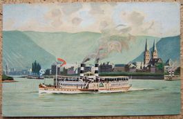 AK KÖLN-DÜSSELDORFER RHEINDAMPFSCHIFFAHRT 1910