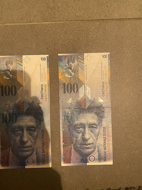 Banconote: 2x 100er Note alte CH Serie – Usato da Trübbach venduto da alf_5fpf 2