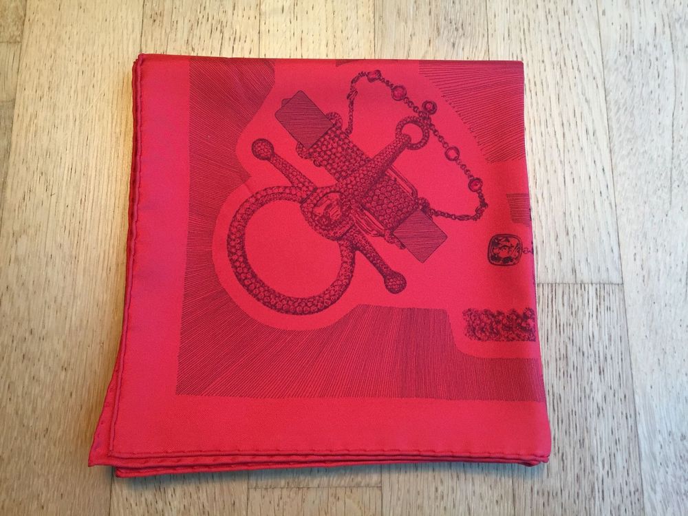 Foulard Hermès 100% Soie 90x90 Cm - Imagerie - Occasion - Multicouleur