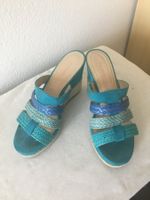 Trendige Sommer Pantolette türkis,Gr.38,Top für den Sommer