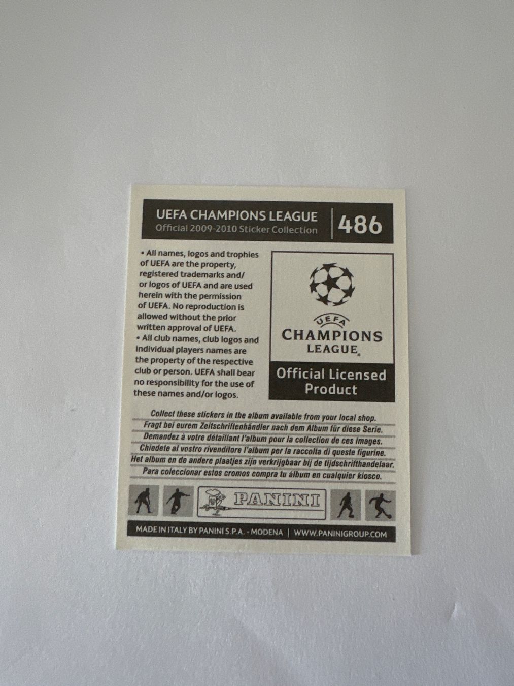 Panini Carte collezionabili: Panini UEFA Champions League 2009-2010 - Nr. 486 – Usato da Sulz AG venduto da DealWerk 1
