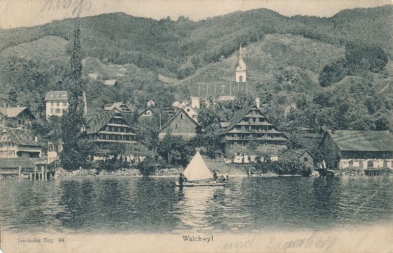 Cartoline postali: Walchwyl - am Zugersee + 1911 – Usato da Emmenbrücke venduto da teestube