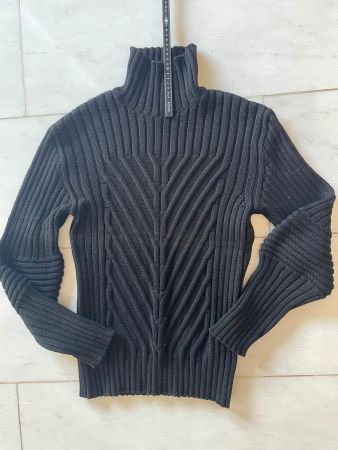 Richmond Pullover 100% Wolle Gr 48 schwarz