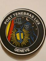 Polizei  Genf Pos Tenebra Lux Pvc Klett Abzeichen