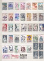 5 pages d'album - Collection Timbres France 1950-1970