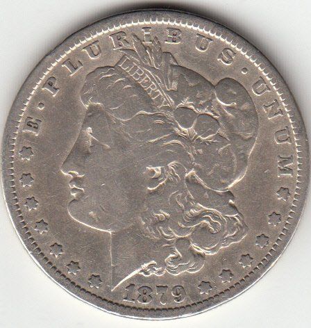 Tutti le monete: USA -- Morgan Dollar 1879 -ss – Usato da Gossau SG venduto da Gallus00