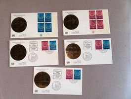 Sammlung: UNO-Briefmarken Ersttagsbriefe Genf 1979 (5 Stk.)