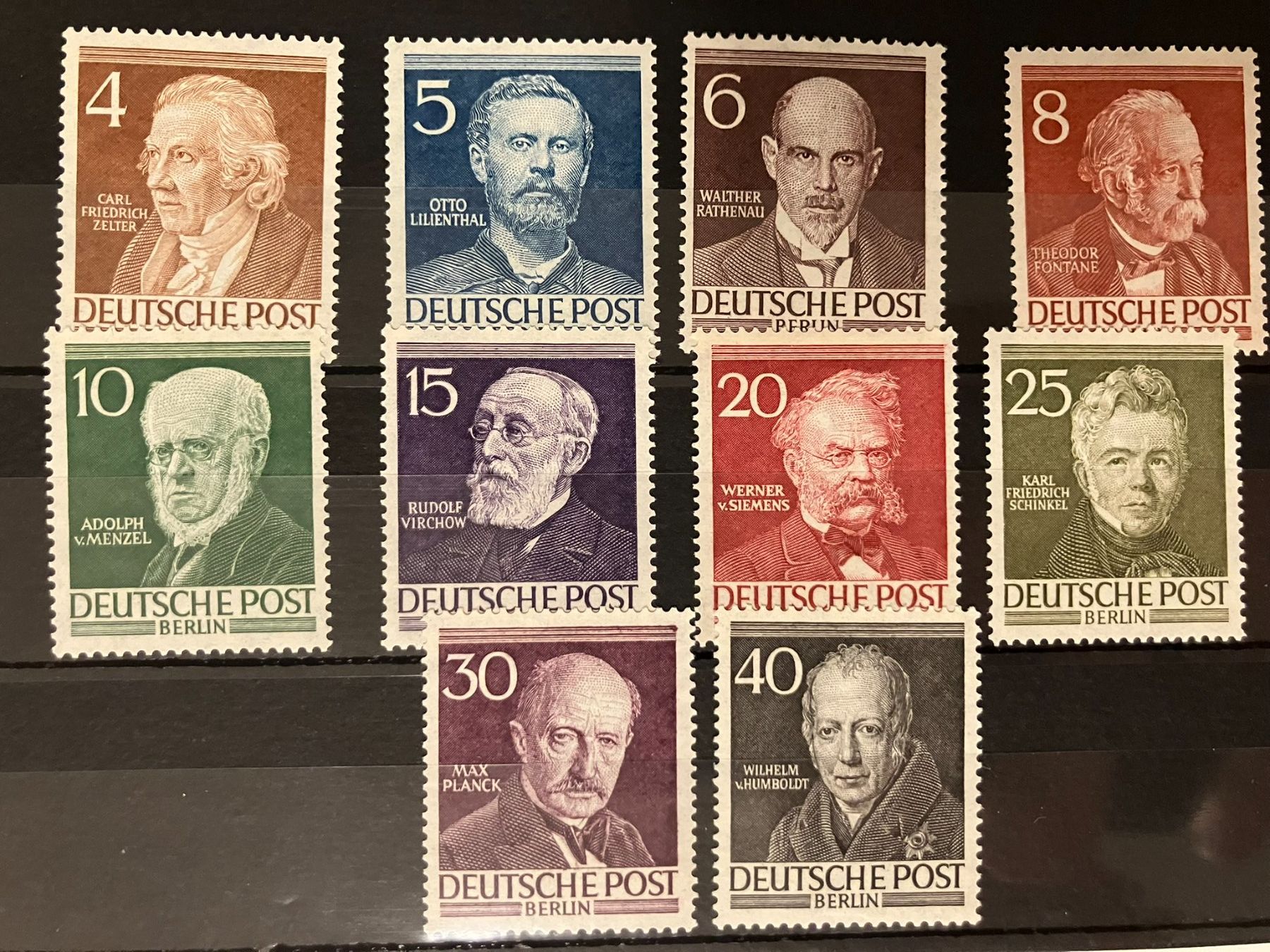 Tutti i francobolli: Berlin 1952, Mi 91-100, **, KP 130.-- – Usato da Würenlos venduto da Eulenpostuhu