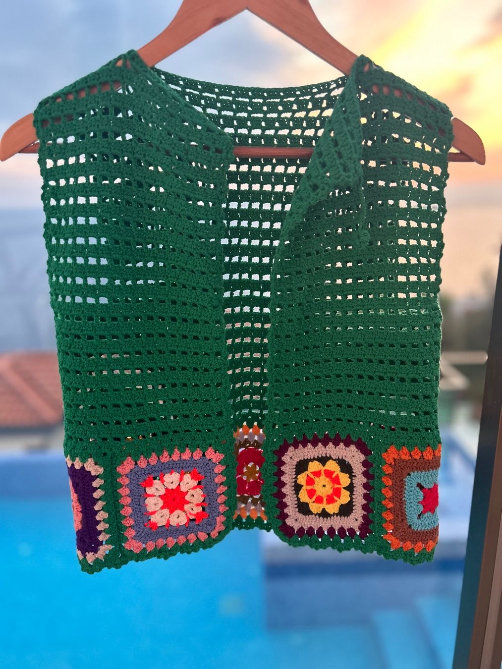 Gilet & Giacche: Handmade new crochet vest – Nuovo e nell'imballaggio originale da Thalwil venduto da Evrim78