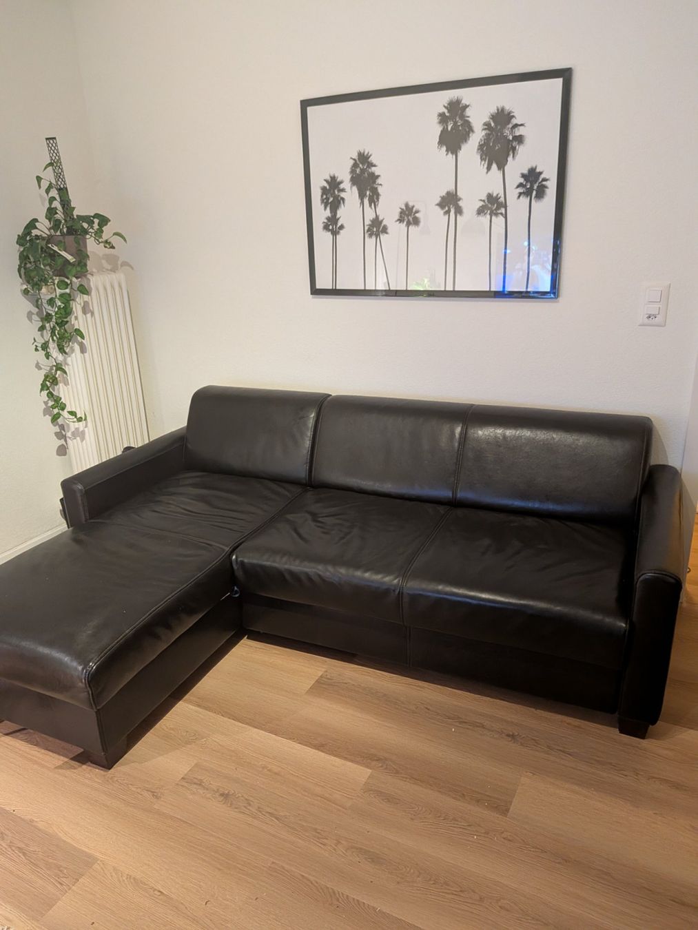 Divani: Ecksofa Leder schwarz gebraucht – Usato da Zürich venduto da mariow90