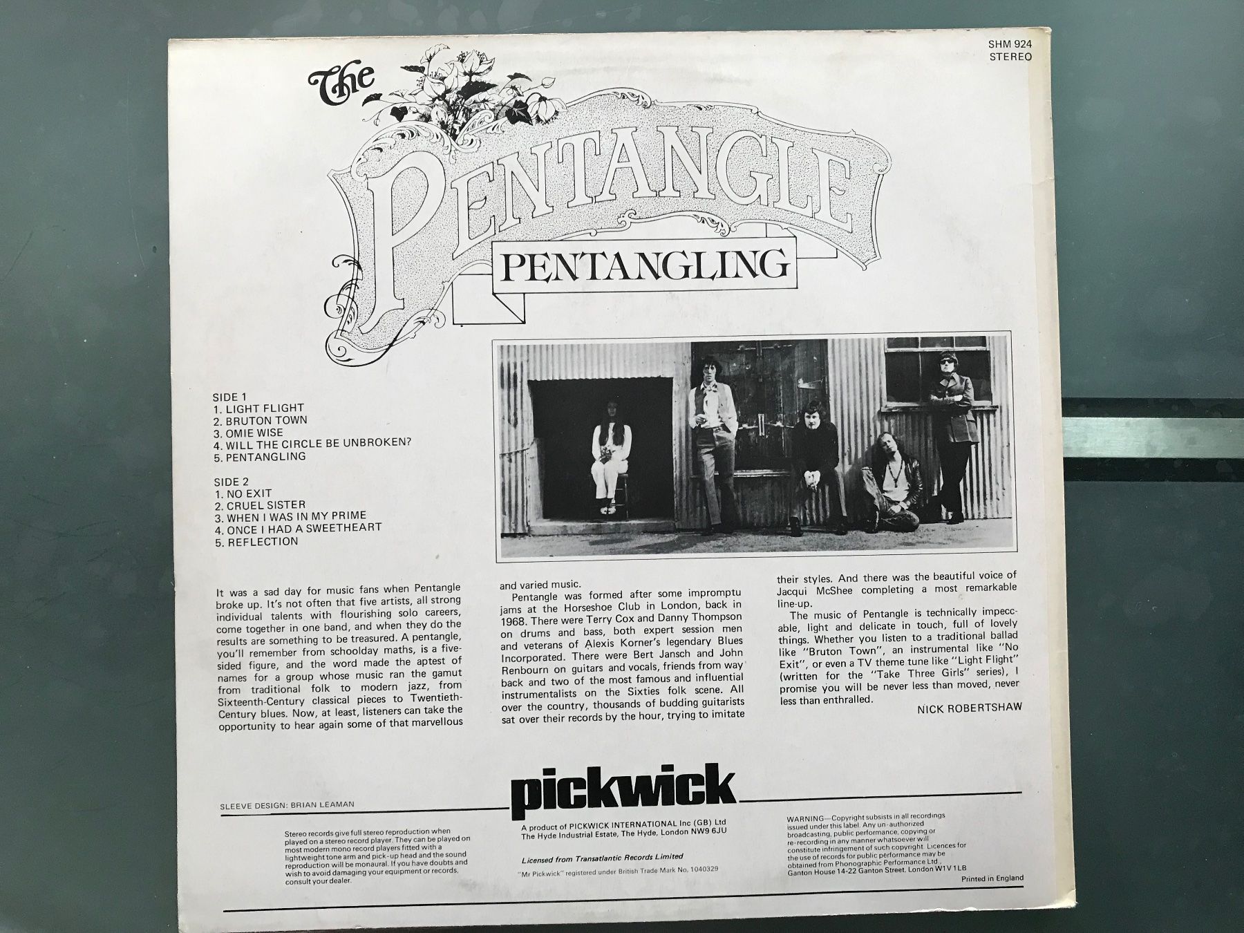 Schallplatten: Lp - Pentangle - Pentangling – Gebraucht aus Berlingen von  1