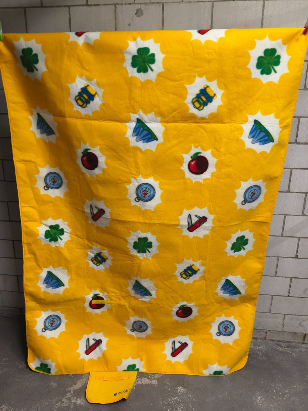 Coop Coperte: Emoji Picknick-Decke gelb/ farbig – Usato da Uster venduto da zebralino 3