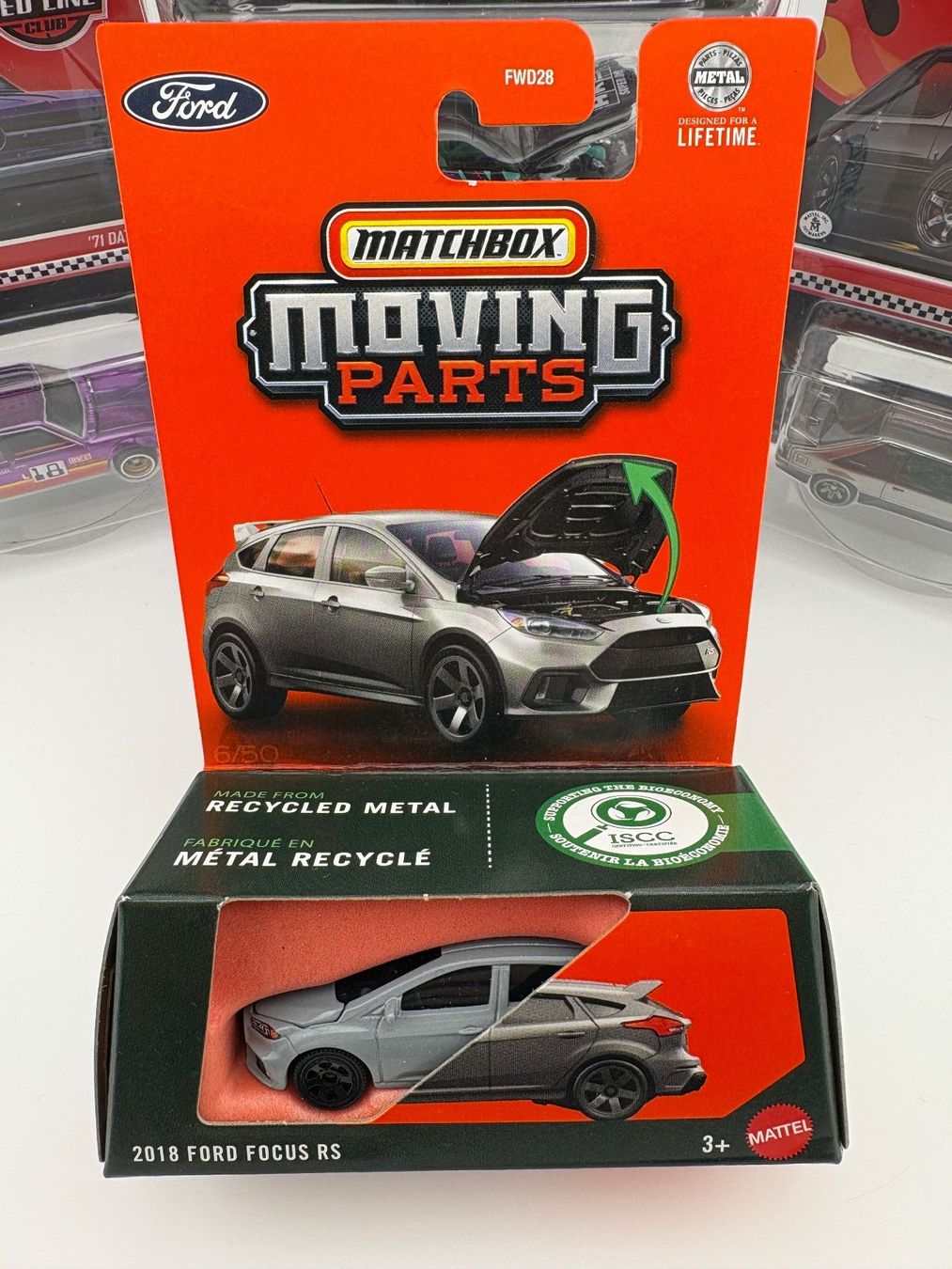 Matchbox Modellini d'auto: Matchbox 2018 Ford Focus RS Moving Parts - 2025 – Nuovo e nell'imballaggio originale da Flawil venduto da HeisseReifen 1
