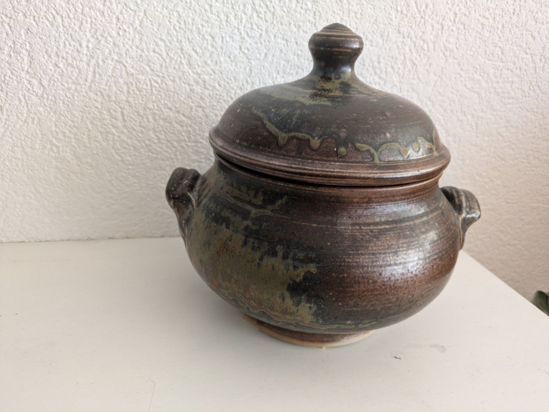 Pentole: Rustikale Steingut-Terrine mit Deckel, Vintage Look! – Usato da Zürich venduto da but_9lq6 1
