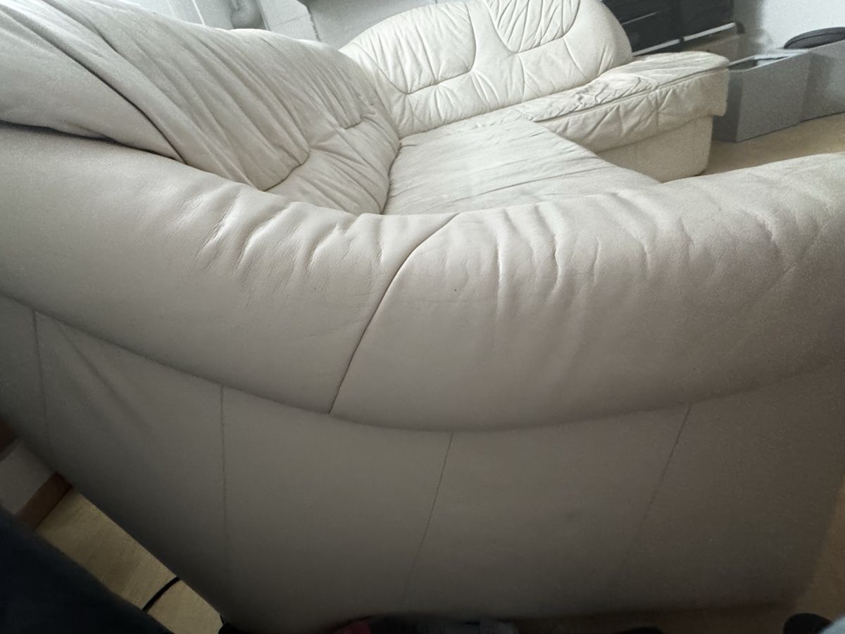 Divani: Cream Leather Corner Sofa with Storage - Bargain! – Usato da Bülach venduto da Hrica21 6