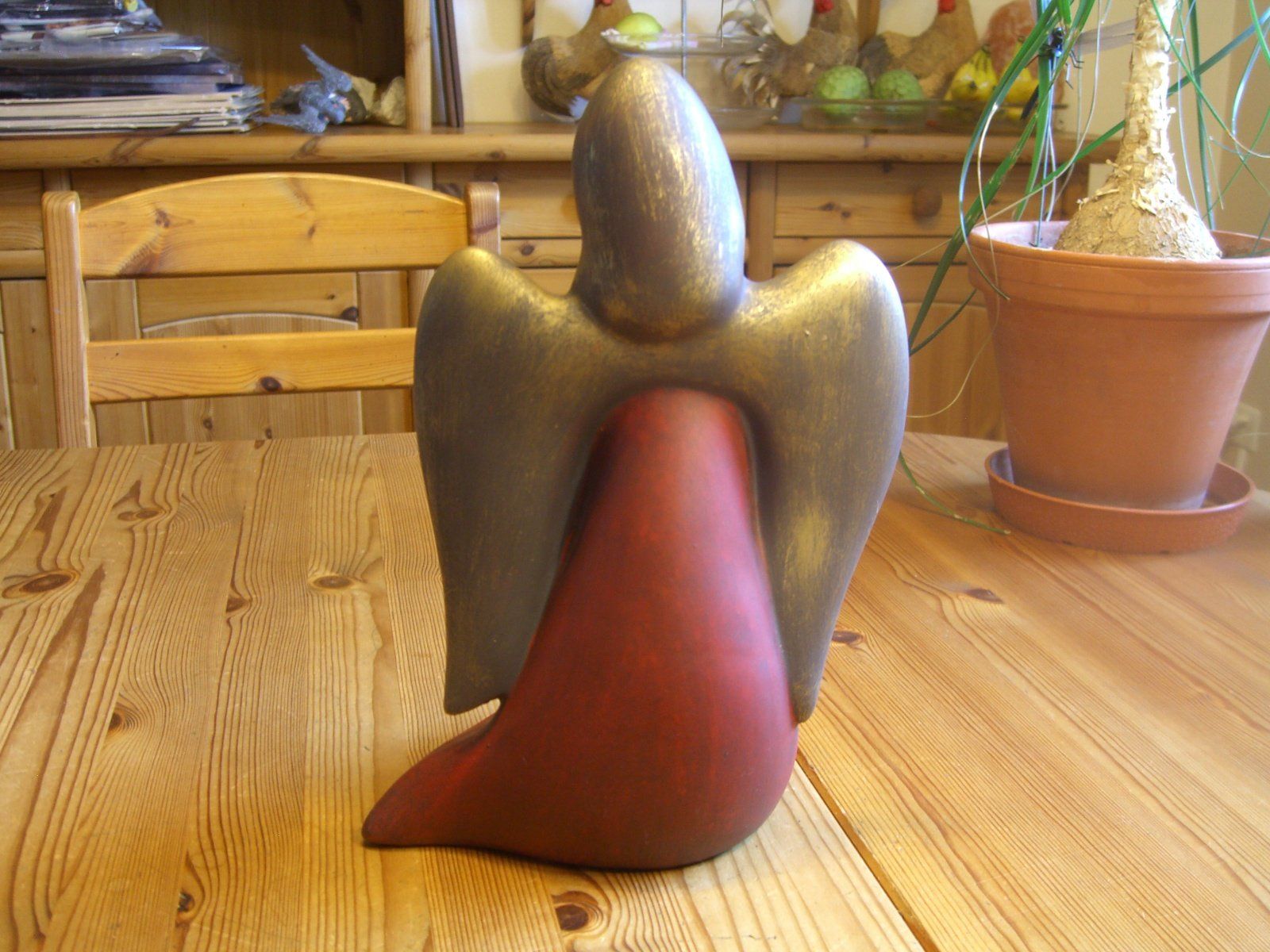 Statuette: wunderschöner, kniender "Formano" Engel m.Teelicht, Keramik – Usato da Winterthur venduto da Gaia 2