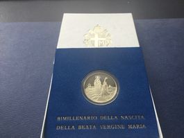 500 Lire Silbermünze,Vatikan ,Beata Vergine Maria PP (fs)
