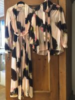 3-teiler Kimono Negligee & Bluse VINTAGE Lingerie rosa braun