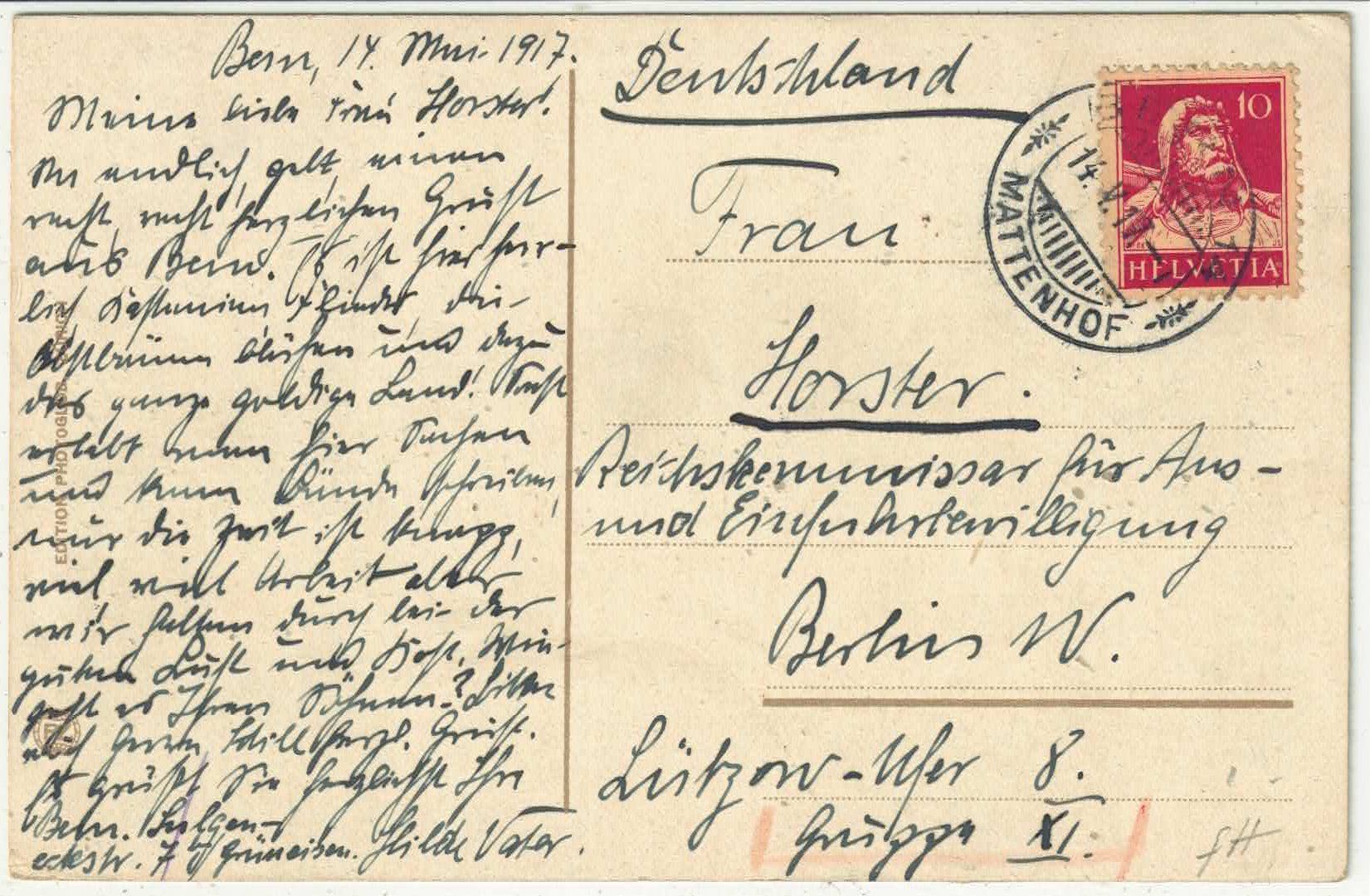 Cartoline postali: Bern vom Gurten aus - Litho – Usato da Ettingen venduto da Kartenplanet 1
