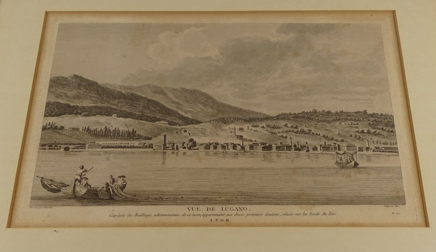 Stiche: LUGANO, KUPFERSTICH UM 1780 – Gebraucht aus Grüningen von Kartensammler 2