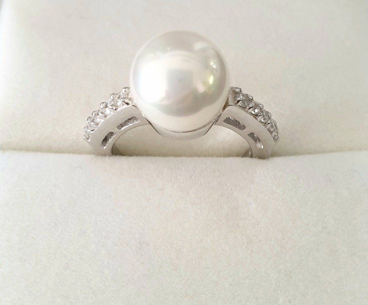 Anelli: Eleganter Silber 925  Perlen-Ring - NEU – Nuovo e nell'imballaggio originale da Uetikon am See venduto da Coralreef 1