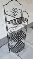Klappbares Pflanzenregal, Metall schwarz , Höhe 124cm