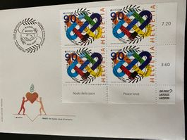 2023 EUROPA Friedensknoten 4er Block  Ausgabetag Vollstempel