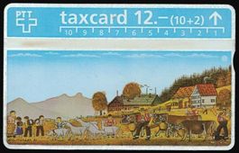 Taxcard 205B_20437 Appenzeller Malerei 12 Fr. ungebraucht