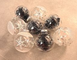 durchsichtiges Weihnachtskugel Set