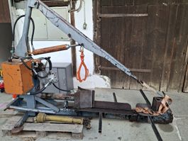 Holzspalter mit Kran und Gelenkwelle gebrauchter Zustand