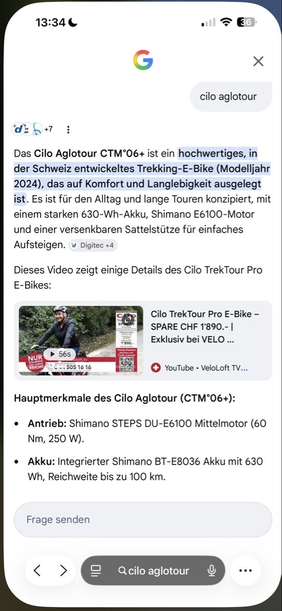 Cilo Biciclette: Cilo Aglotour CTM 06 E Bike – Nuovo (secondo la descrizione) da Thun venduto da stebi12 4