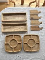 Holz Servierplatten und Schälchen Set