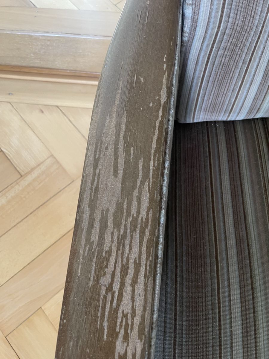 Divani: Vintage Sofa gestreift mit Massivholz – Usato da Winterthur venduto da LF1005 5