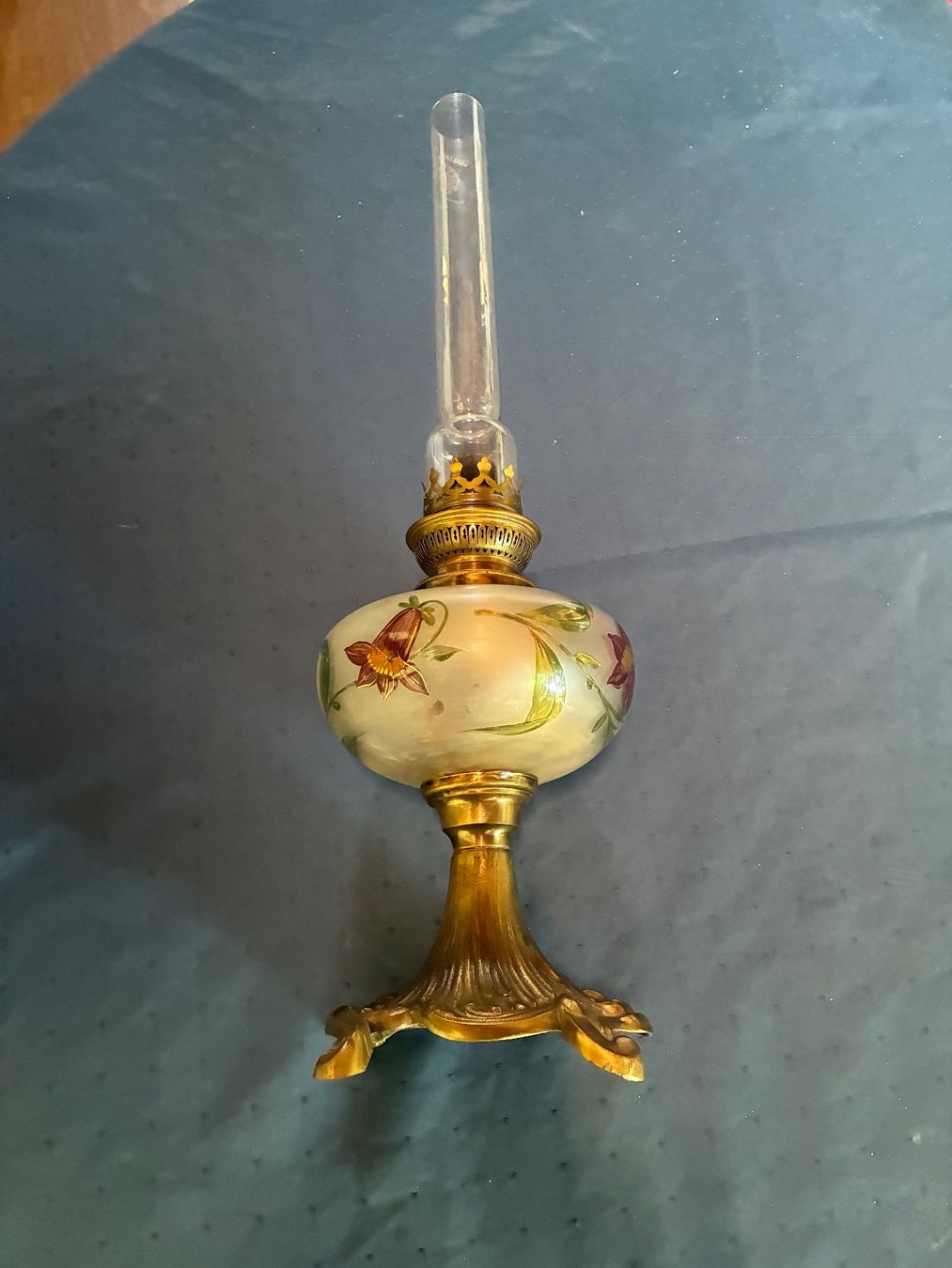 Lampade: Antike Petrollampe Jugendstil – Usato da Dornach venduto da Rosengarten 2