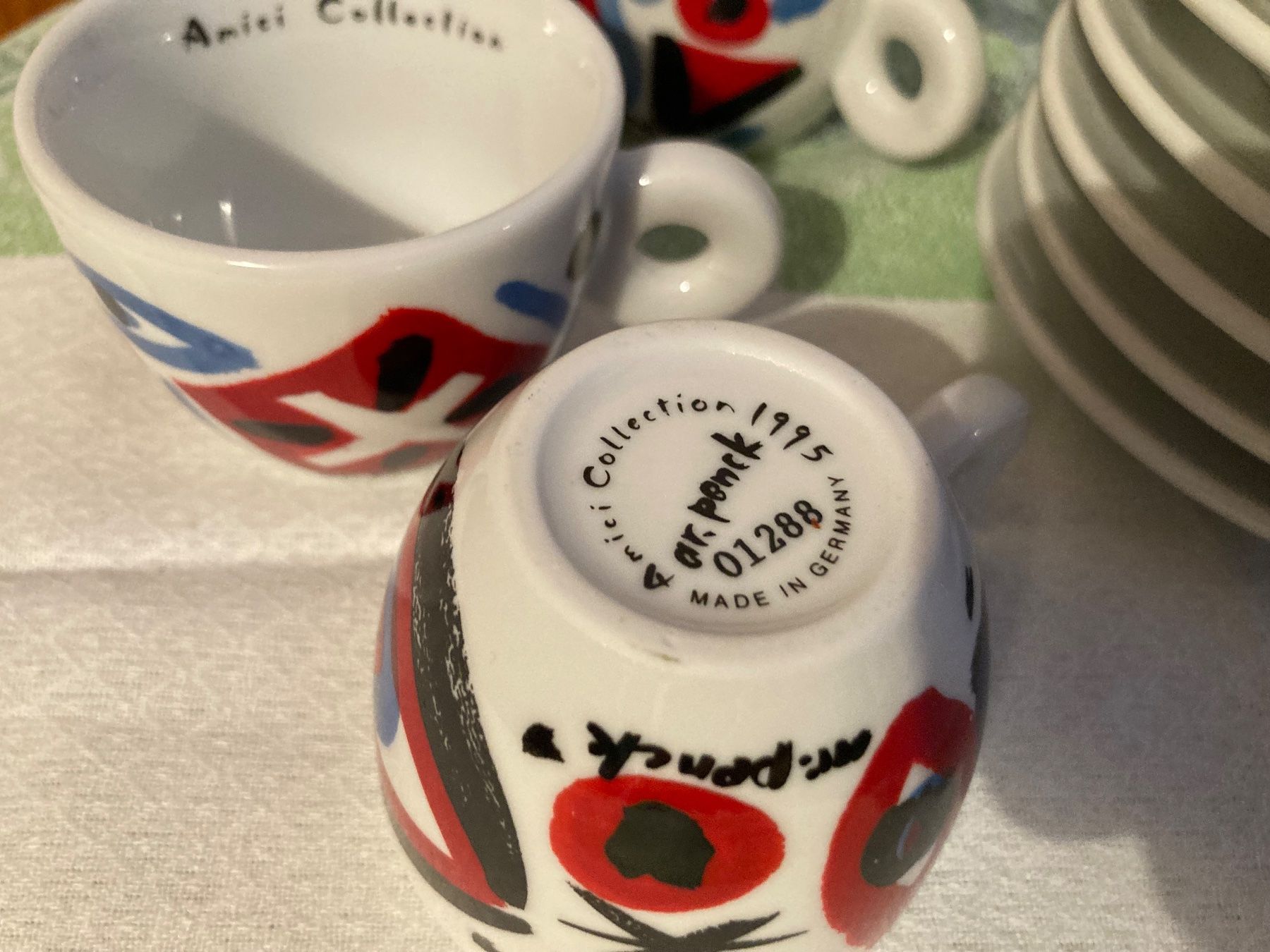 Amici Tazze: Illy Amici Collection 1995 Penk Espresso Tassen cups 6 Stk – Nuovo (secondo la descrizione) da Frick venduto da Freiwillig39 3