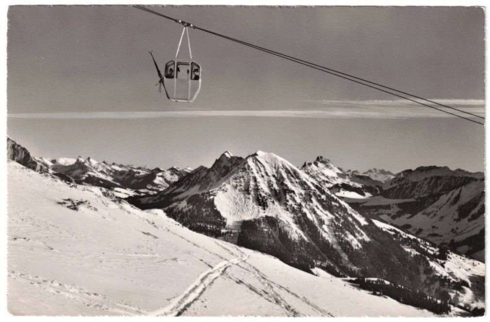 Cartoline postali: Leysin - Gondelbahn mit Mont d'Or – Usato da Binningen venduto da Mountainrider