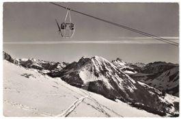 Leysin - Gondelbahn mit Mont d'Or