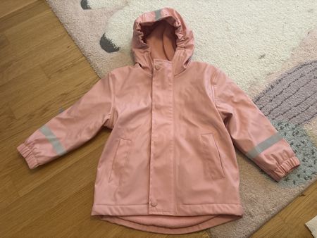 Smile Gefütterte Regenjacke Gr. 86/92 rosa Kapuze