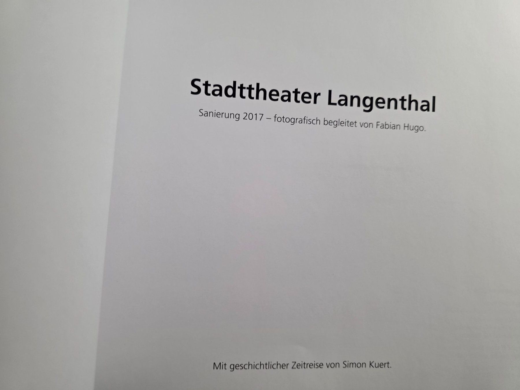 Libri: Stadttheater Langenthal Sanierung 2017 - von 2019 – Nuovo (secondo la descrizione) da Walterswil BE venduto da Lonitti 4