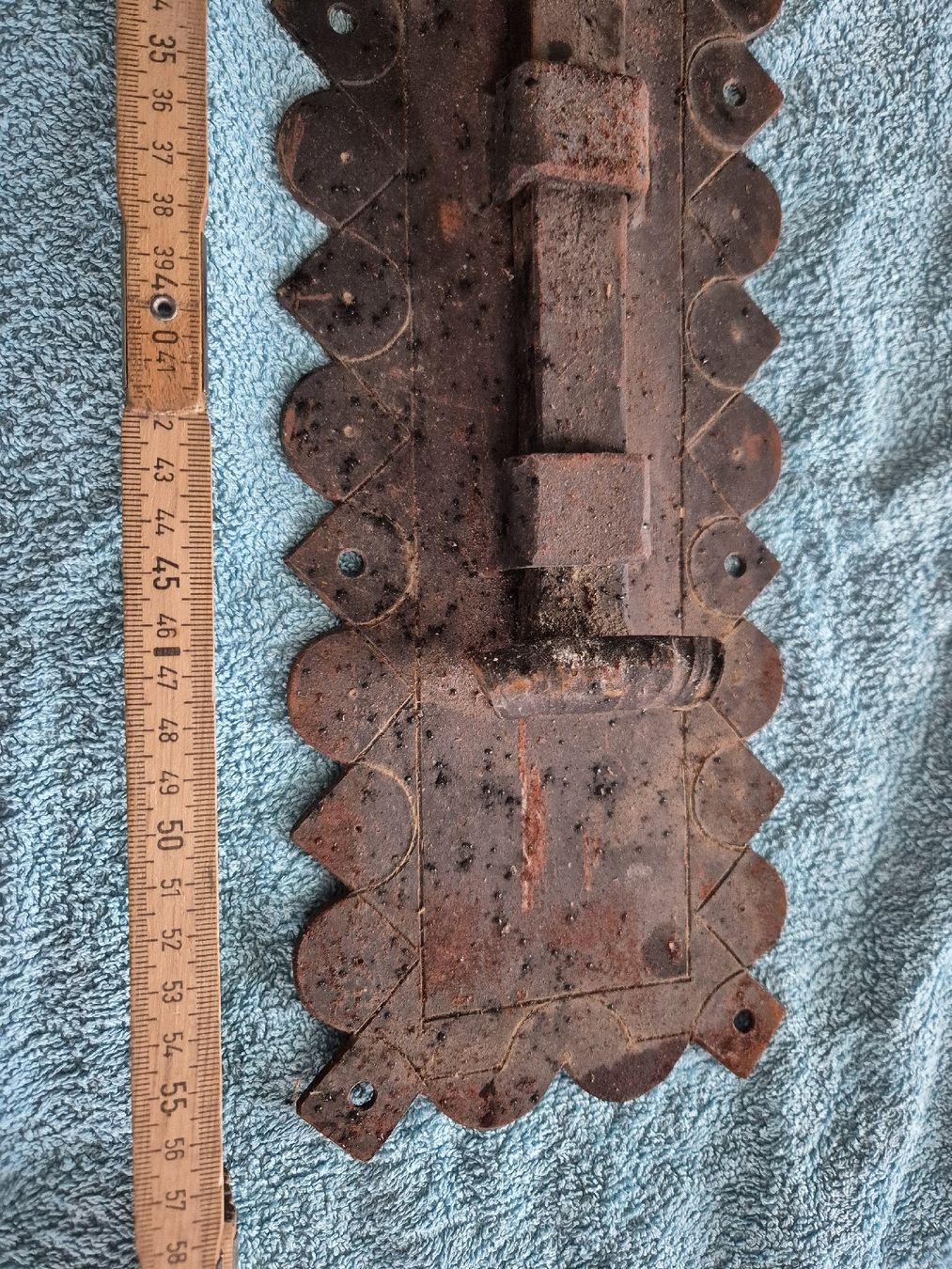 Eisenwaren: geschmiedeter Schubriegel 57cm – Gebraucht aus Vilters von Fleiflomi 1
