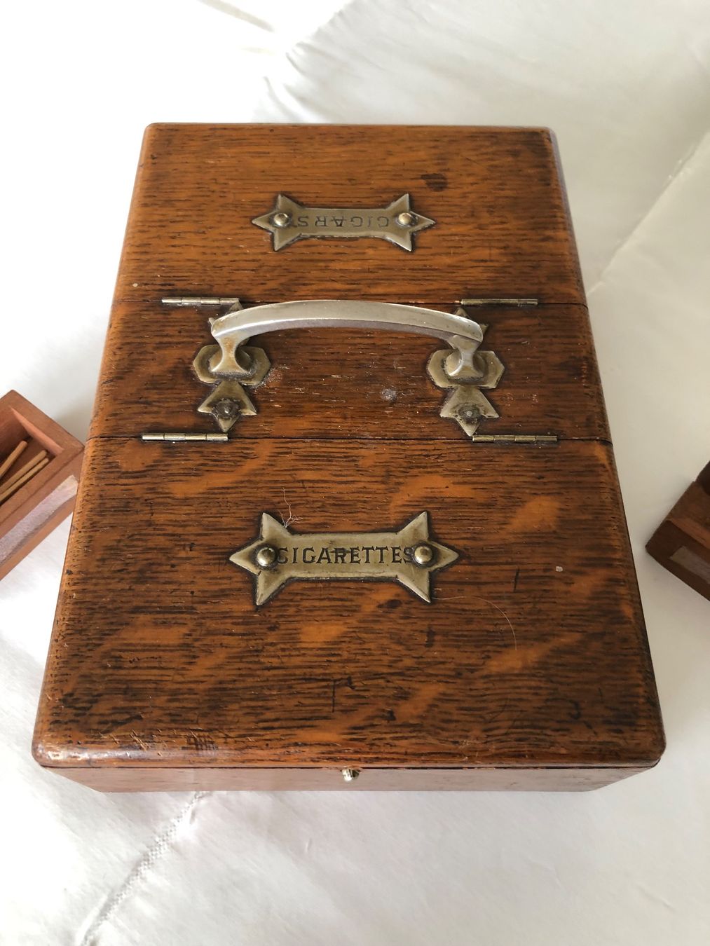 Sigari: Zigarren- Zigarettenbox/Eichenholz 1890 Top Zustand – Usato da Rudolfstetten venduto da vamosich 3