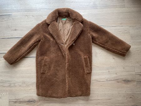 Neue Kuscheliger Teddymantel/mantel Gr. 152/158 von Benetton