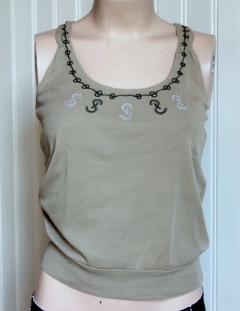 Flashlights * TOP / Tanktop mit Stickerei  34 XS