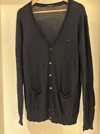 GAS - Blue Cotton Knit Cardigan - Men's Size L