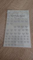 Silberne Glitzer Herzchen Sticker Nägel Nailart