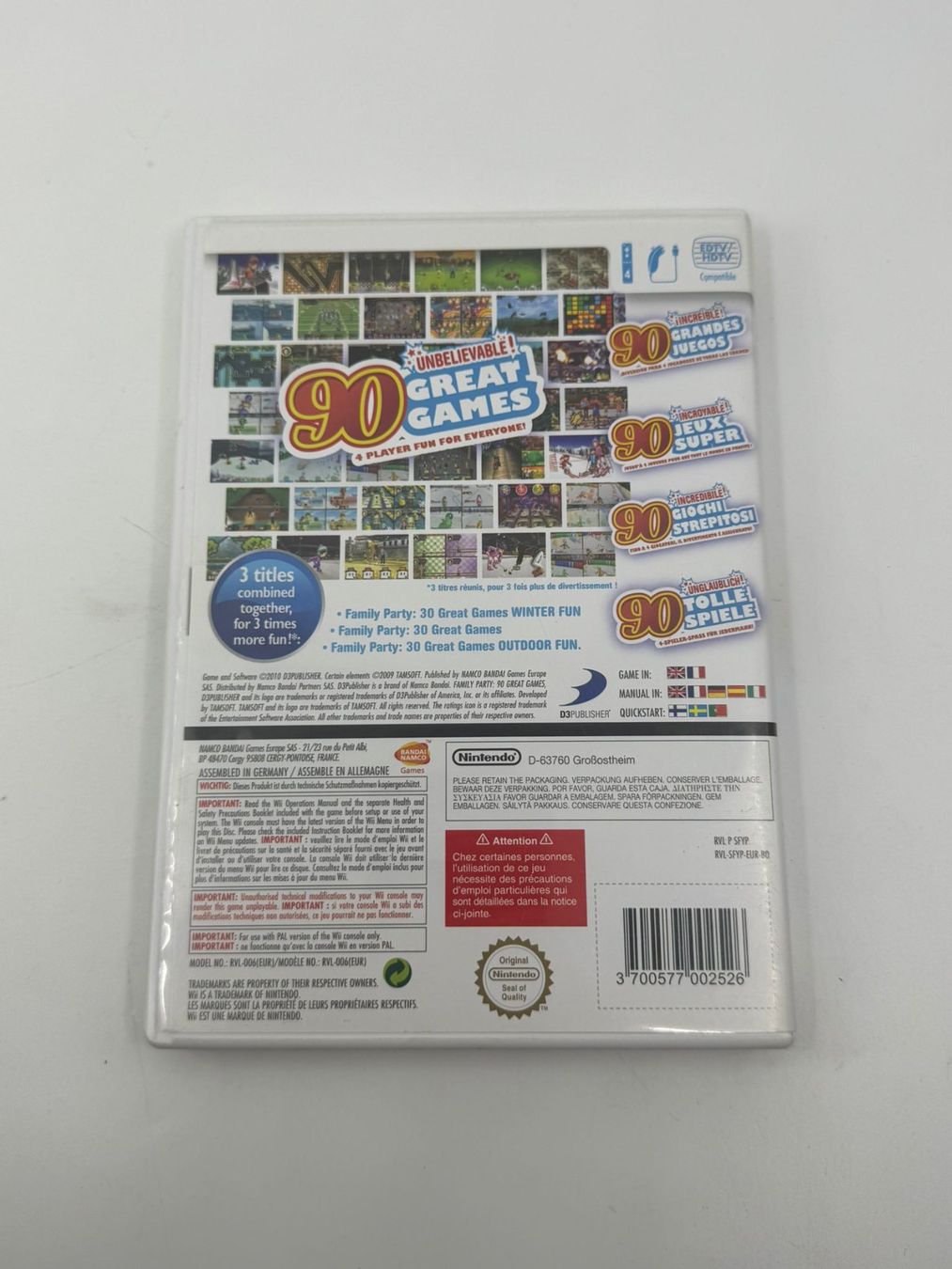 Giochi: 90 Great Games Party Pack (Wii) – Usato da Herisau venduto da Seyashop1 2