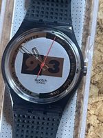 Swatch Uhr 93 schwarz Ungetragen