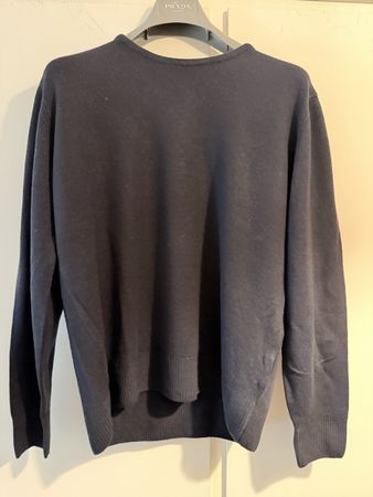 Maglione Zara Uomo 100% Lana Fine Blu Taglia L