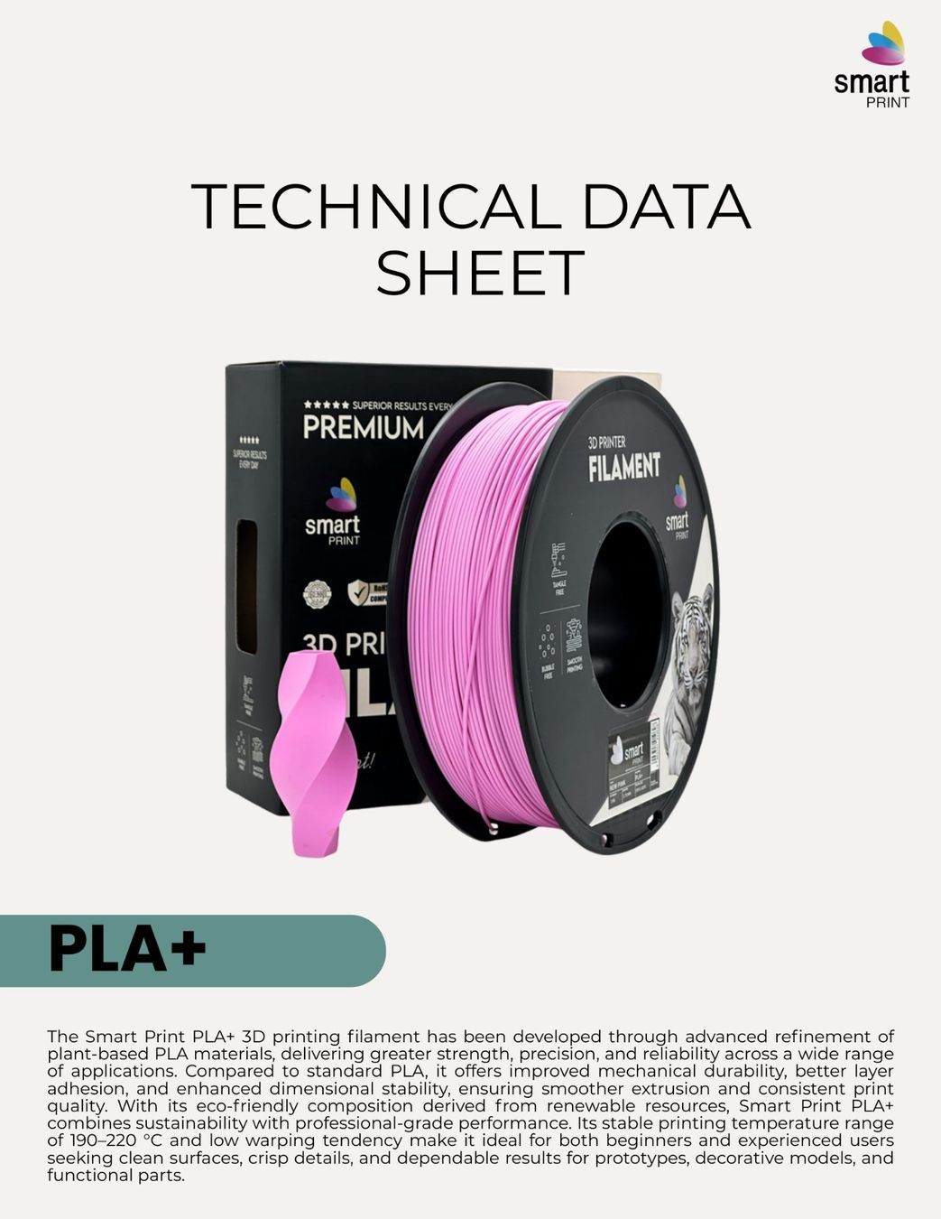 Stampanti 3D: PLA+ 1.75 mm, 1 kg, grau – Nuovo e nell'imballaggio originale da Anglikon venduto da Adaptway 2