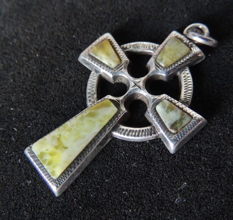 Connemara marble UK Sterling Silver Cross Pendant (Gebraucht) in ...